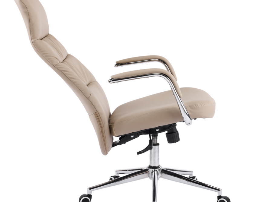 ΚΑΡΕΚΛΑ ΓΡΑΦΕΙΟΥ TEETER HM18355.02 ΜΠΕΖ PU ΔΕΡΜΑ--ΒΑΣΗ ΧΡΩΜΙΟΥ 67x66x121Υεκ