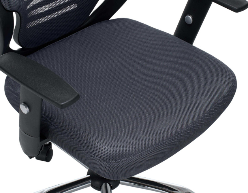 ΚΑΡΕΚΛΑ ΓΡΑΦΕΙΟΥ BRIEF HM1206.02 ΓΚΡΙ MESH--ΒΑΣΗ ΧΡΩΜΙΟΥ 63x64x122Υεκ.