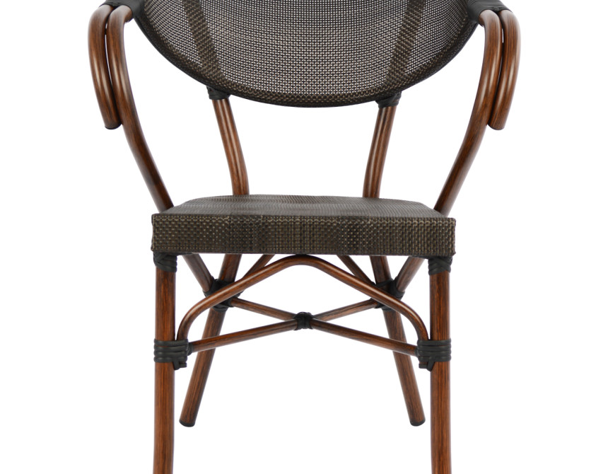 ΠΟΛΥΘΡΟΝΑ ΑΛΟΥΜΙΝΙΟΥ CLAY BAMBOO LOOK ΚΑΦΕ ΜΕ TEXTLINE HM5025 60,5x59x81 cm