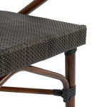 ΠΟΛΥΘΡΟΝΑ ΑΛΟΥΜΙΝΙΟΥ CLAY BAMBOO LOOK ΚΑΦΕ ΜΕ TEXTLINE HM5025 60,5x59x81 cm