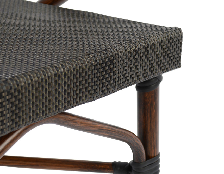 ΠΟΛΥΘΡΟΝΑ ΑΛΟΥΜΙΝΙΟΥ CLAY BAMBOO LOOK ΚΑΦΕ ΜΕ TEXTLINE HM5025 60,5x59x81 cm