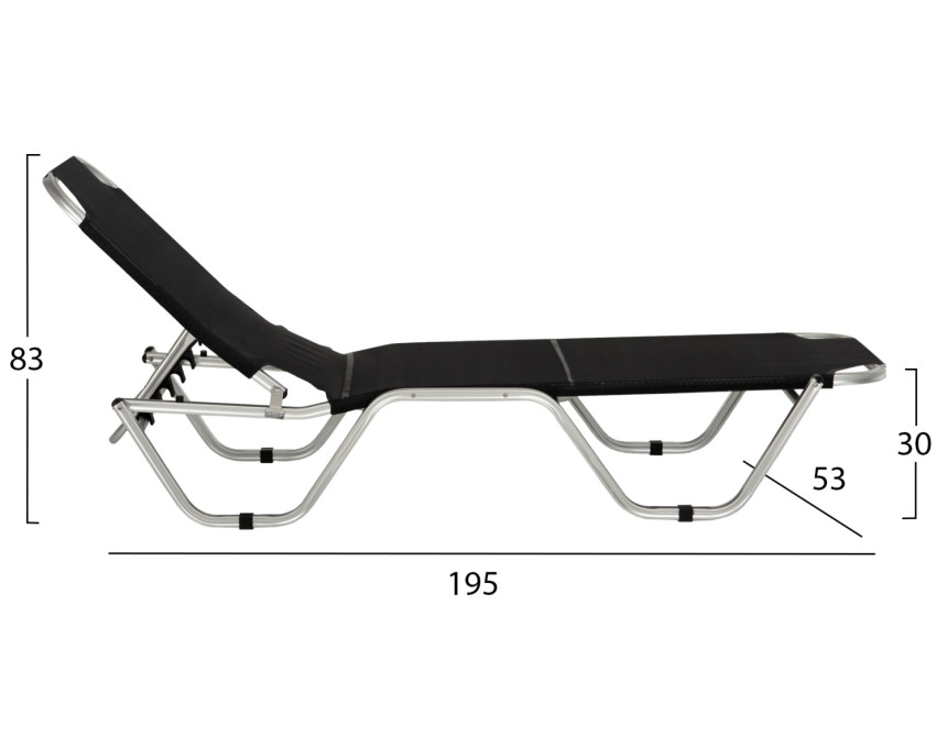ΞΑΠΛΩΣΤΡΑ ΕΠΑΓΓΕΛΜΑΤΙΚΗ ΑΛΟΥΜΙΝΙΟΥ WALDO HM5071.90 ΜΑΥΡΗ 195x53-60x30Yεκ.