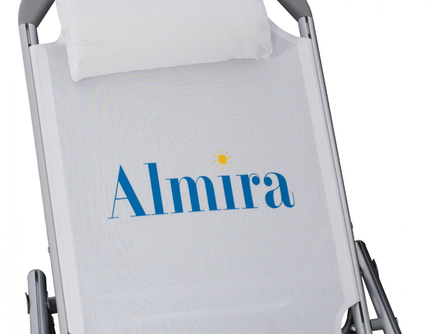 ΞΑΠΛΩΣΤΡΑ ΠΑΡΑΛΙΑΣ ALMIRA HM5054.03 ΒΑΡΕΩΣ ΤΥΠΟΥ ΛΕΥΚΗ ΑΛΟΥΜΙΝΙΟΥ 188x58x31-81 cm.