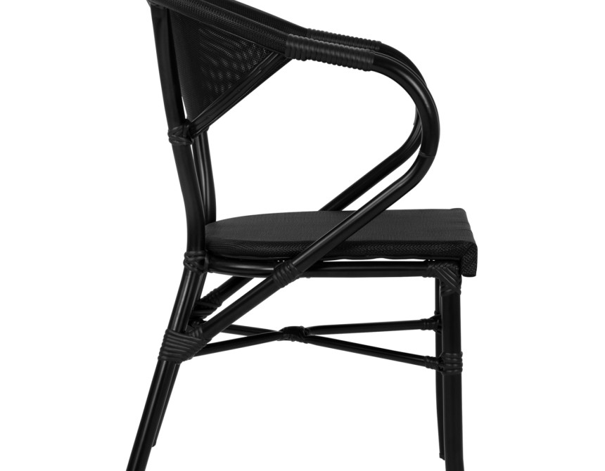 ΠΟΛΥΘΡΟΝΑ ΑΛΟΥΜΙΝΙΟΥ CLAY BAMBOO LOOK ΜΑΥΡΗ ΜΕ TEXTLINE HM5025.02 59x60x82 cm
