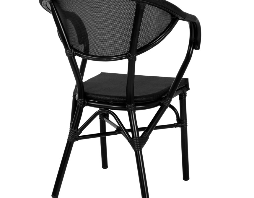 ΠΟΛΥΘΡΟΝΑ ΑΛΟΥΜΙΝΙΟΥ CLAY BAMBOO LOOK ΜΑΥΡΗ ΜΕ TEXTLINE HM5025.02 59x60x82 cm