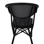 ΠΟΛΥΘΡΟΝΑ ΑΛΟΥΜΙΝΙΟΥ CLAY BAMBOO LOOK ΜΑΥΡΗ ΜΕ TEXTLINE HM5025.02 59x60x82 cm