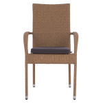 ΠΟΛΥΘΡΟΝΑ ΜΕΤΑΛΛΙΚΗ ANISHA HM5685.02 ΜΕ ΜΑΞΙΛΑΡΙ WICKER ΚΑΦΕ-ΜΟΚΑ ΣΤΟΙΒ/ΜΕΝΗ 56x60x94 εκ.