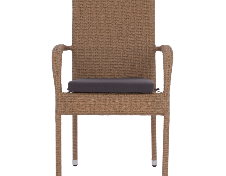 ΠΟΛΥΘΡΟΝΑ ΜΕΤΑΛΛΙΚΗ ANISHA HM5685.02 ΜΕ ΜΑΞΙΛΑΡΙ WICKER ΚΑΦΕ-ΜΟΚΑ ΣΤΟΙΒ/ΜΕΝΗ 56x60x94 εκ.