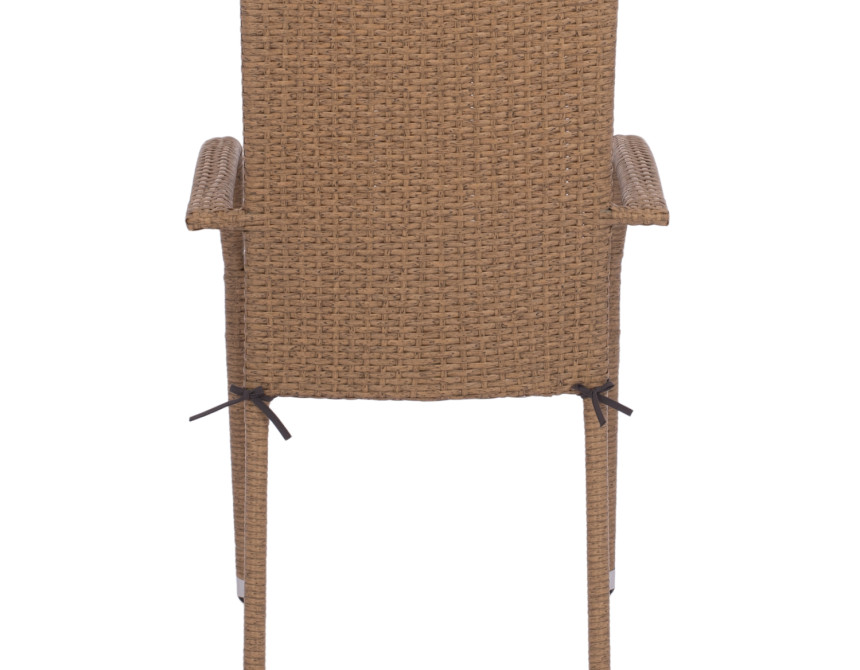 ΠΟΛΥΘΡΟΝΑ ΜΕΤΑΛΛΙΚΗ ANISHA HM5685.02 ΜΕ ΜΑΞΙΛΑΡΙ WICKER ΚΑΦΕ-ΜΟΚΑ ΣΤΟΙΒ/ΜΕΝΗ 56x60x94 εκ.
