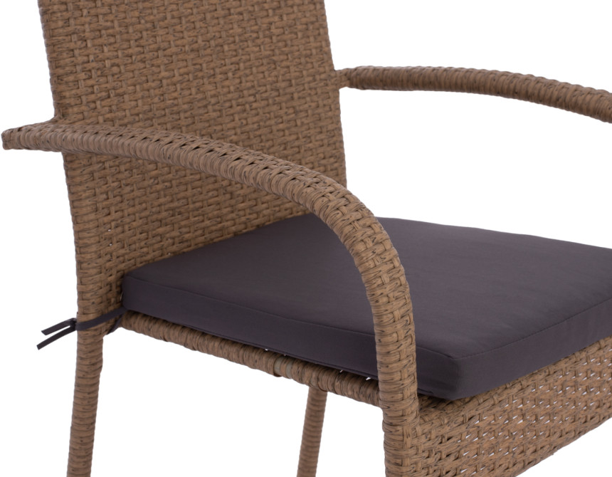 ΠΟΛΥΘΡΟΝΑ ΜΕΤΑΛΛΙΚΗ ANISHA HM5685.02 ΜΕ ΜΑΞΙΛΑΡΙ WICKER ΚΑΦΕ-ΜΟΚΑ ΣΤΟΙΒ/ΜΕΝΗ 56x60x94 εκ.
