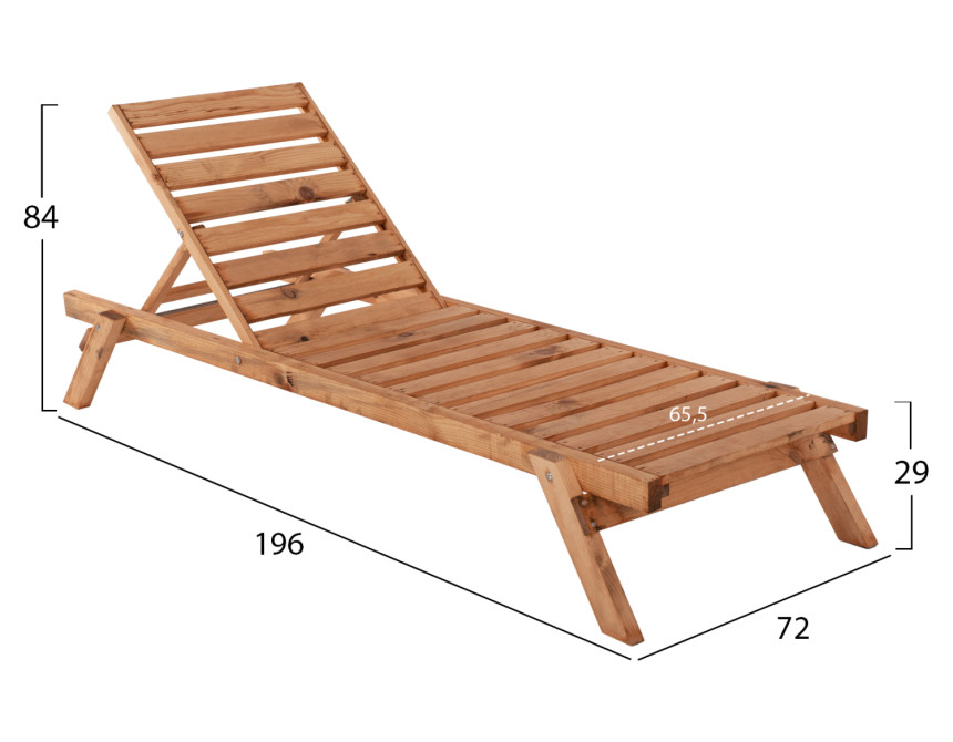 ΞΑΠΛΩΣΤΡΑ ΕΠΑΓΓΕΛΜΑΤΙΚΗ JULES HM11431.03 ΦΥΣΙΚΗ ΑΠΟ ΞΥΛΟ ΕΛΑΤΗΣ 72x196x29-84 εκ.