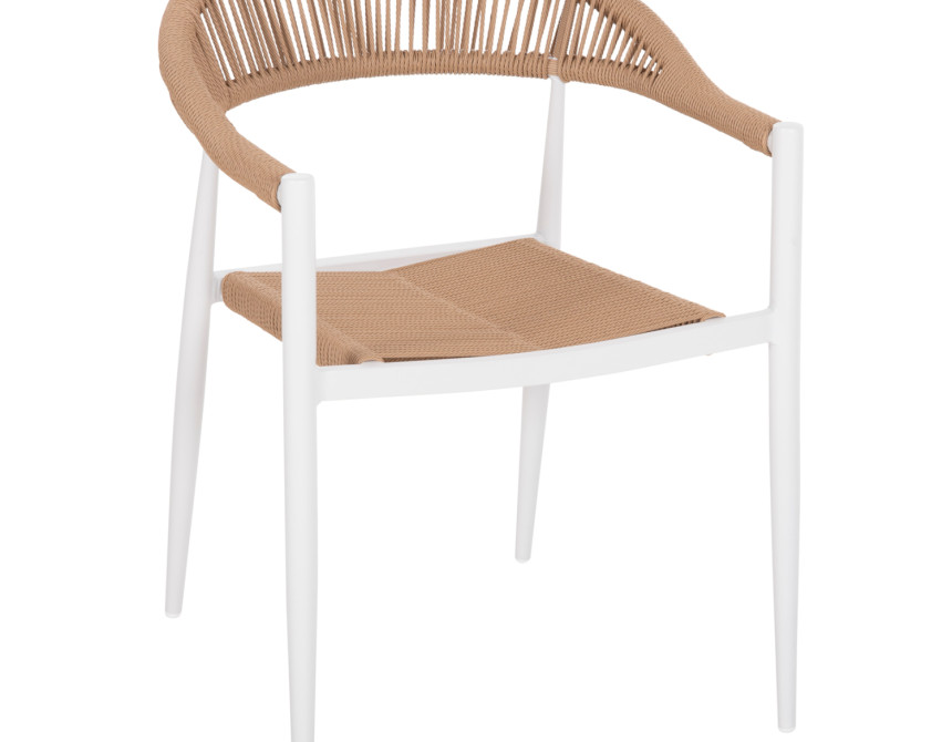 ΠΟΛΥΘΡΟΝΑ ΑΛΟΥΜΙΝΙΟΥ GRET HM5854.01 ΛΕΥΚΗ PE RATTAN ΜΠΕΖ 56x55,5x78Υεκ.