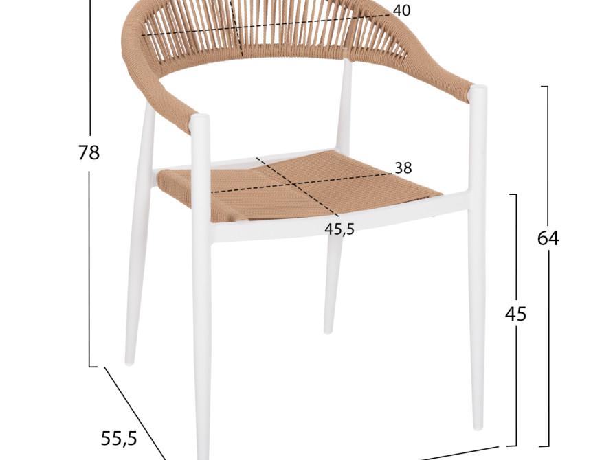ΠΟΛΥΘΡΟΝΑ ΑΛΟΥΜΙΝΙΟΥ GRET HM5854.01 ΛΕΥΚΗ PE RATTAN ΜΠΕΖ 56x55,5x78Υεκ.