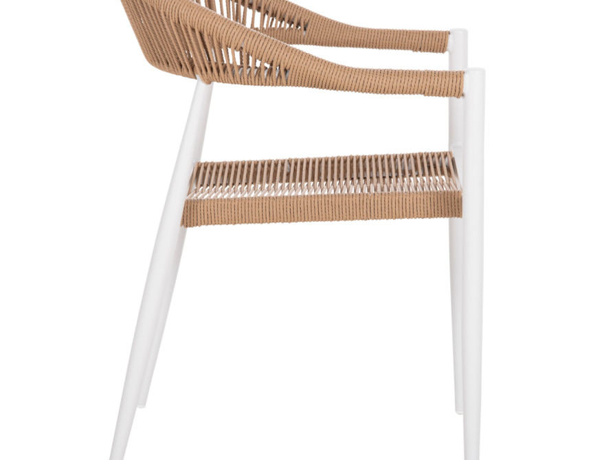 ΠΟΛΥΘΡΟΝΑ ΑΛΟΥΜΙΝΙΟΥ GRET HM5854.01 ΛΕΥΚΗ PE RATTAN ΜΠΕΖ 56x55,5x78Υεκ.