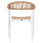 ΠΟΛΥΘΡΟΝΑ ΑΛΟΥΜΙΝΙΟΥ GRET HM5854.01 ΛΕΥΚΗ PE RATTAN ΜΠΕΖ 56x55,5x78Υεκ.