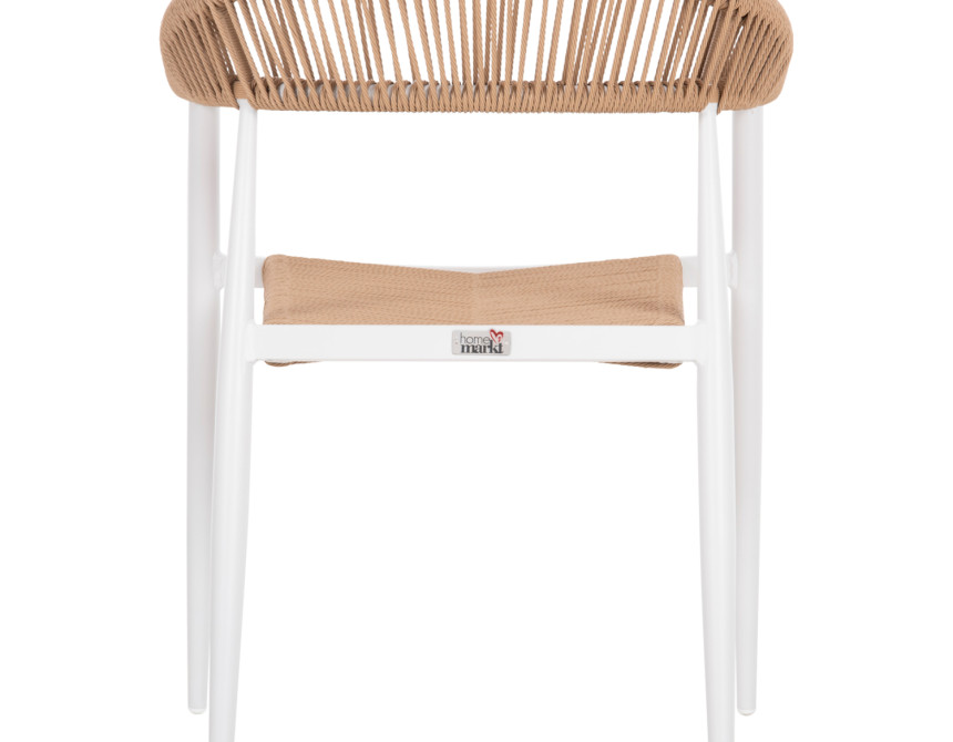 ΠΟΛΥΘΡΟΝΑ ΑΛΟΥΜΙΝΙΟΥ GRET HM5854.01 ΛΕΥΚΗ PE RATTAN ΜΠΕΖ 56x55,5x78Υεκ.