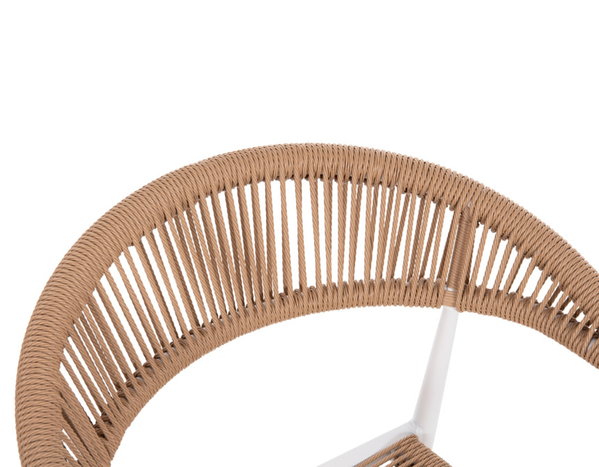 ΠΟΛΥΘΡΟΝΑ ΑΛΟΥΜΙΝΙΟΥ GRET HM5854.01 ΛΕΥΚΗ PE RATTAN ΜΠΕΖ 56x55,5x78Υεκ.