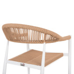 ΠΟΛΥΘΡΟΝΑ ΑΛΟΥΜΙΝΙΟΥ GRET HM5854.01 ΛΕΥΚΗ PE RATTAN ΜΠΕΖ 56x55,5x78Υεκ.