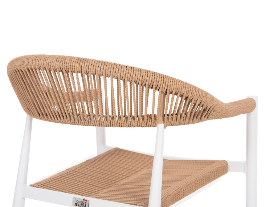 ΠΟΛΥΘΡΟΝΑ ΑΛΟΥΜΙΝΙΟΥ GRET HM5854.01 ΛΕΥΚΗ PE RATTAN ΜΠΕΖ 56x55,5x78Υεκ.