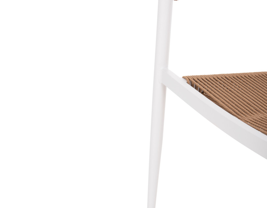 ΠΟΛΥΘΡΟΝΑ ΑΛΟΥΜΙΝΙΟΥ GRET HM5854.01 ΛΕΥΚΗ PE RATTAN ΜΠΕΖ 56x55,5x78Υεκ.