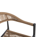 ΠΟΛΥΘΡΟΝΑ ΑΛΟΥΜΙΝΙΟΥ GRET HM5854.02 ΑΝΘΡΑΚΙ PΕ RATTAN ΜΠΕΖ 56x55,5x78Υ εκ.