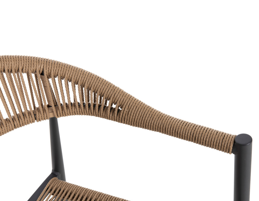 ΠΟΛΥΘΡΟΝΑ ΑΛΟΥΜΙΝΙΟΥ GRET HM5854.02 ΑΝΘΡΑΚΙ PΕ RATTAN ΜΠΕΖ 56x55,5x78Υ εκ.