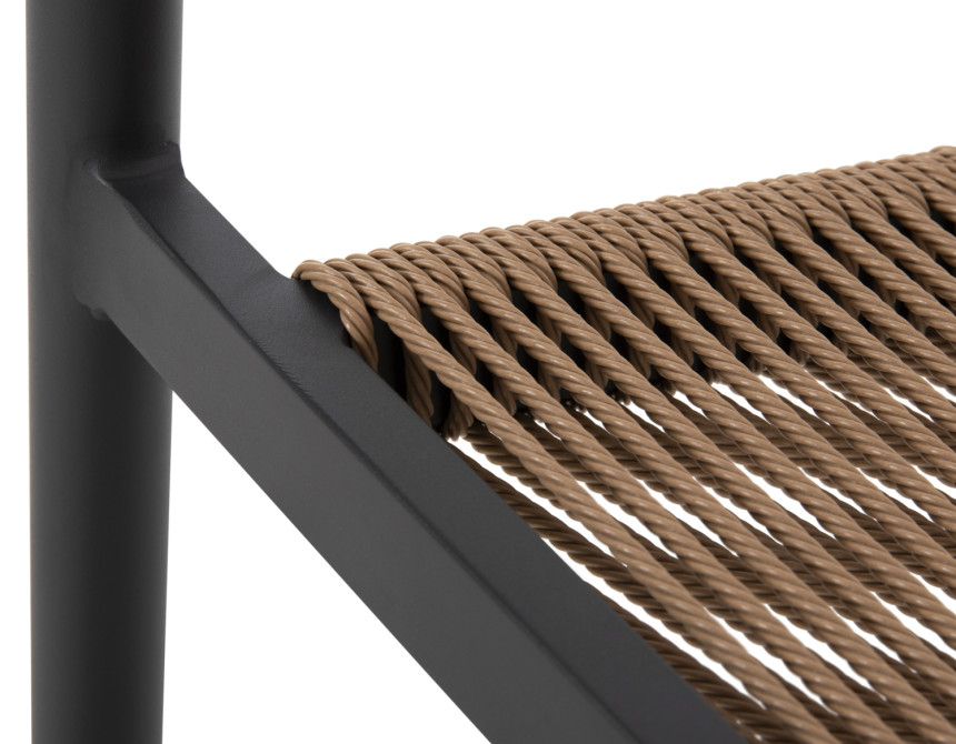 ΠΟΛΥΘΡΟΝΑ ΑΛΟΥΜΙΝΙΟΥ GRET HM5854.02 ΑΝΘΡΑΚΙ PΕ RATTAN ΜΠΕΖ 56x55,5x78Υ εκ.