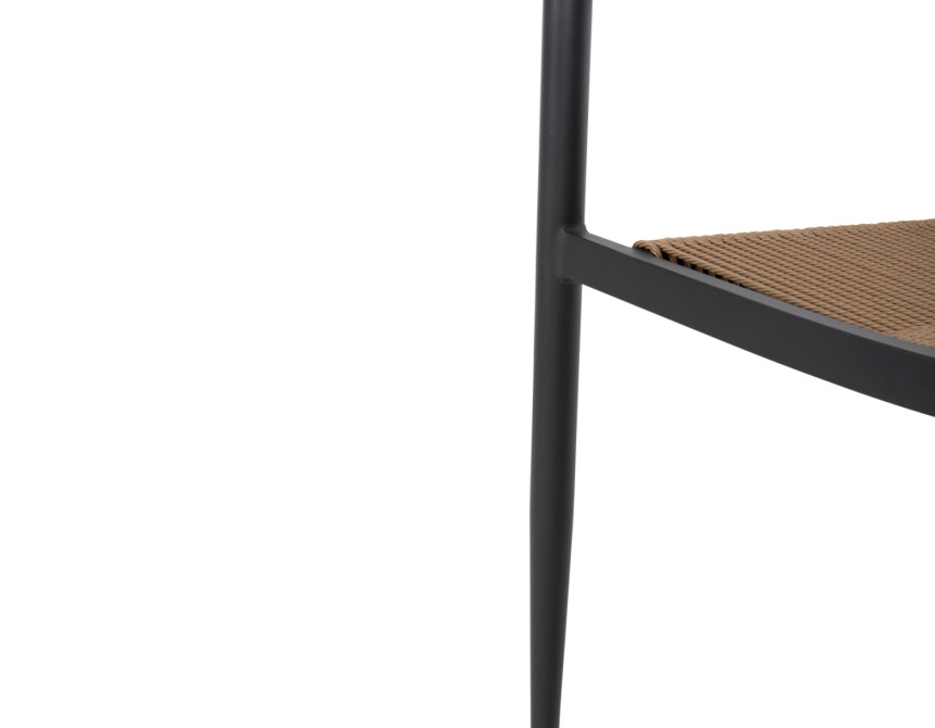 ΠΟΛΥΘΡΟΝΑ ΑΛΟΥΜΙΝΙΟΥ GRET HM5854.02 ΑΝΘΡΑΚΙ PΕ RATTAN ΜΠΕΖ 56x55,5x78Υ εκ.
