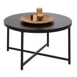 ΤΡΑΠΕΖΙ ΣΑΛΟΝΙΟΥ HM9420.03 BLACK MARBLE ΜΕΛΑΜΙΝΗ-ΜΑΥΡΗ ΜΕΤΑΛΛΙΚΗ ΒΑΣΗ Φ80x48,5Yεκ.