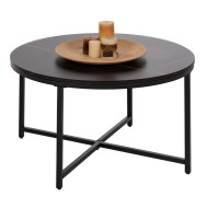 ΤΡΑΠΕΖΙ ΣΑΛΟΝΙΟΥ HM9420.03 BLACK MARBLE ΜΕΛΑΜΙΝΗ-ΜΑΥΡΗ ΜΕΤΑΛΛΙΚΗ ΒΑΣΗ Φ80x48,5Yεκ.