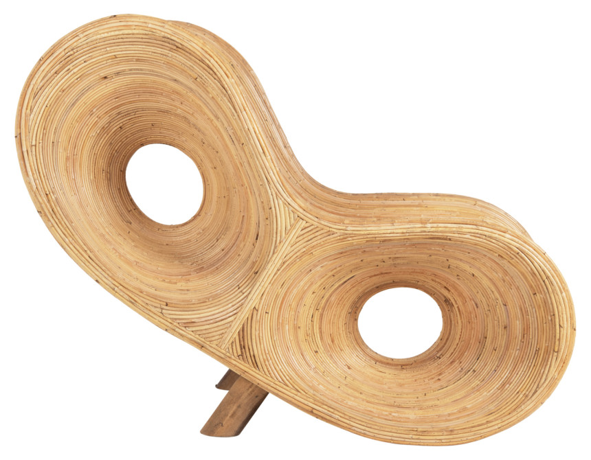 ΠΟΛΥΘΡΟΝΑ CURVY LOUNGE HM9645.01 ΑΠΟ RATTAN ΣΕ ΦΥΣΙΚΗ ΑΠΟΧΡΩΣΗ 63x128x97Y εκ.