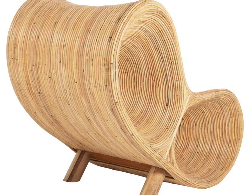 ΠΟΛΥΘΡΟΝΑ CURVY LOUNGE HM9645.01 ΑΠΟ RATTAN ΣΕ ΦΥΣΙΚΗ ΑΠΟΧΡΩΣΗ 63x128x97Y εκ.