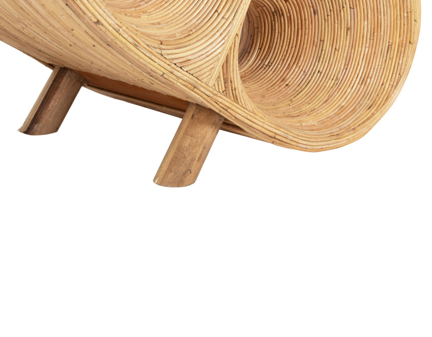 ΠΟΛΥΘΡΟΝΑ CURVY LOUNGE HM9645.01 ΑΠΟ RATTAN ΣΕ ΦΥΣΙΚΗ ΑΠΟΧΡΩΣΗ 63x128x97Y εκ.