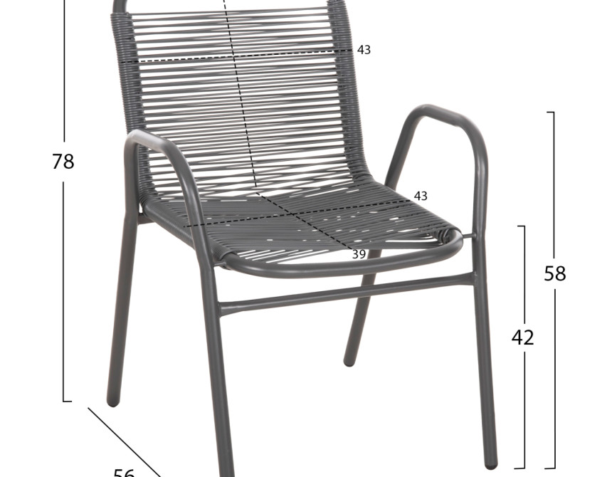 ΠΟΛΥΘΡΟΝΑ ΕΞ.ΧΩΡΟΥ AVRIL HM5968.01 ΜΕΤΑΛΛΟ ΚΑΙ ΣΥΝΘ.RATTAN ΣΕ ΓΚΡΙ 54,5x56x78Υεκ.