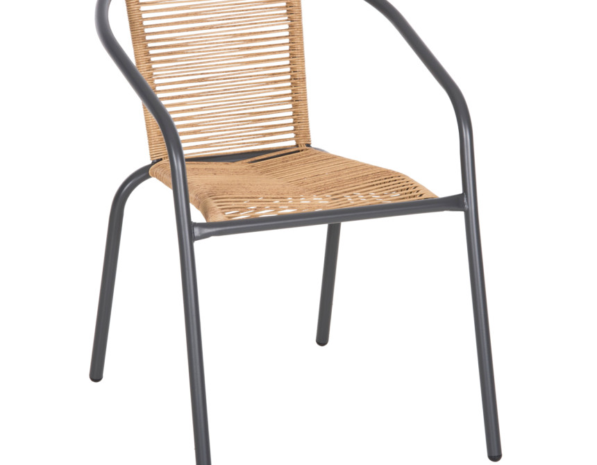 ΠΟΛΥΘΡΟΝΑ SWIFTER HM5969.02 ΜΕΤΑΛΛΟ ΓΚΡΙ-ΣΥΝΘ. RATTAN ΣΕ ΦΥΣΙΚΟ 54x61x75Υεκ.