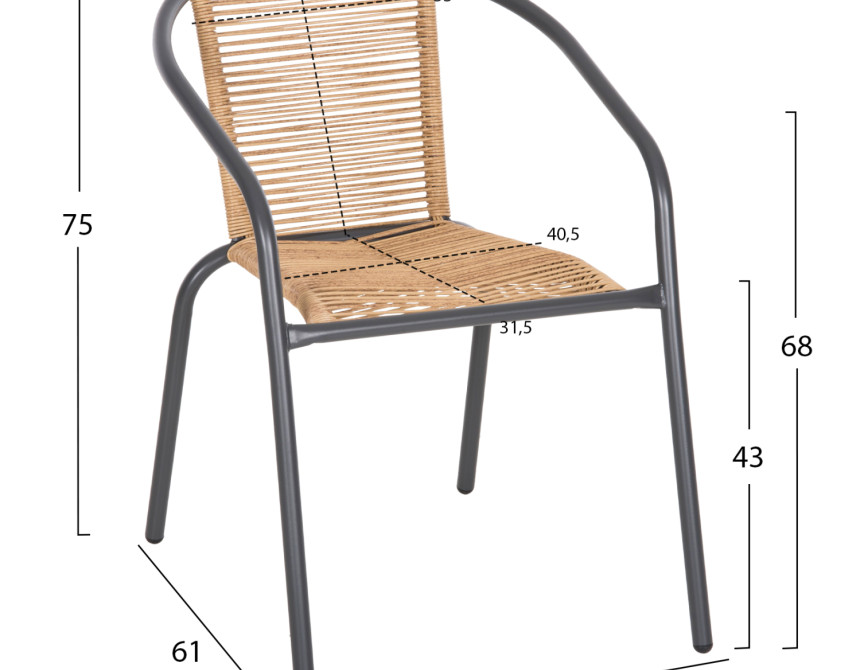 ΠΟΛΥΘΡΟΝΑ SWIFTER HM5969.02 ΜΕΤΑΛΛΟ ΓΚΡΙ-ΣΥΝΘ. RATTAN ΣΕ ΦΥΣΙΚΟ 54x61x75Υεκ.