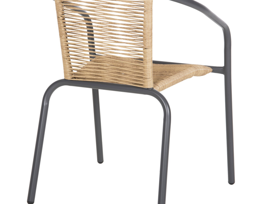 ΠΟΛΥΘΡΟΝΑ SWIFTER HM5969.02 ΜΕΤΑΛΛΟ ΓΚΡΙ-ΣΥΝΘ. RATTAN ΣΕ ΦΥΣΙΚΟ 54x61x75Υεκ.