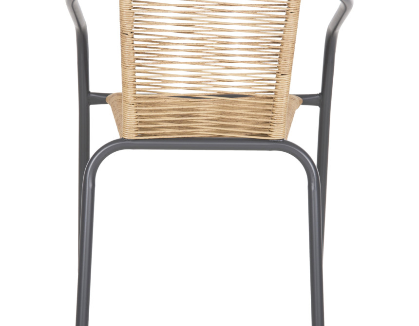 ΠΟΛΥΘΡΟΝΑ SWIFTER HM5969.02 ΜΕΤΑΛΛΟ ΓΚΡΙ-ΣΥΝΘ. RATTAN ΣΕ ΦΥΣΙΚΟ 54x61x75Υεκ.
