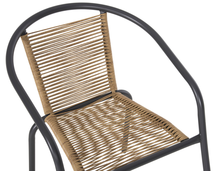 ΠΟΛΥΘΡΟΝΑ SWIFTER HM5969.02 ΜΕΤΑΛΛΟ ΓΚΡΙ-ΣΥΝΘ. RATTAN ΣΕ ΦΥΣΙΚΟ 54x61x75Υεκ.