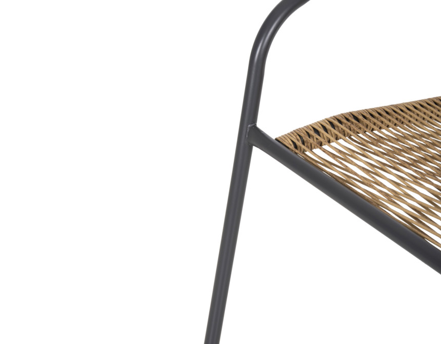 ΠΟΛΥΘΡΟΝΑ SWIFTER HM5969.02 ΜΕΤΑΛΛΟ ΓΚΡΙ-ΣΥΝΘ. RATTAN ΣΕ ΦΥΣΙΚΟ 54x61x75Υεκ.