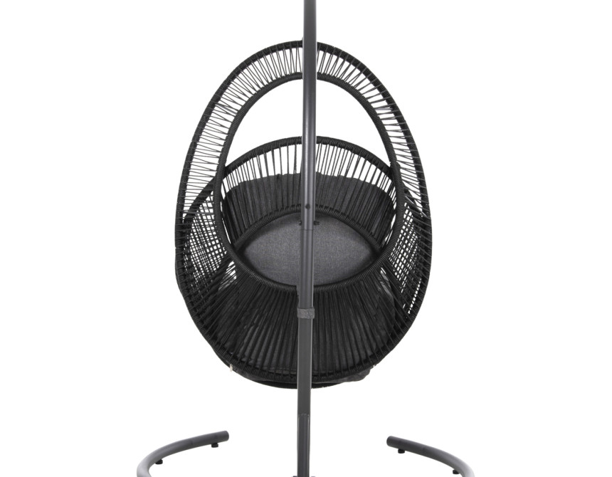 ΚΡΕΜΑΣΤΗ ΦΩΛΙΑ RULER HM6083 ΜΑΥΡΟ ΜΕΤΑΛΛΟ ΚΑΙ ΣΥΝΘ.RATTAN-ΓΚΡΙ ΜΑΞΙΛΑΡΙ 120x110x190Υ