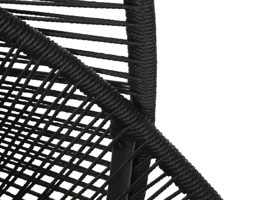 ΚΡΕΜΑΣΤΗ ΦΩΛΙΑ RULER HM6083 ΜΑΥΡΟ ΜΕΤΑΛΛΟ ΚΑΙ ΣΥΝΘ.RATTAN-ΓΚΡΙ ΜΑΞΙΛΑΡΙ 120x110x190Υ