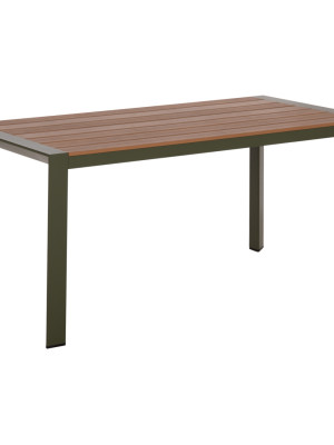 ΤΡΑΠΕΖΙ ΕΞΩΤ.ΧΩΡΟΥ GOYA HM6059.07 ΑΛΟΥΜΙΝΙΟ ΣE OLIVE GREEN & POLYWOOD 160X80Χ75Υεκ.
