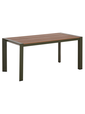 ΤΡΑΠΕΖΙ ΕΞΩΤ.ΧΩΡΟΥ GOYA HM6059.07 ΑΛΟΥΜΙΝΙΟ ΣE OLIVE GREEN & POLYWOOD 160X80Χ75Υεκ.