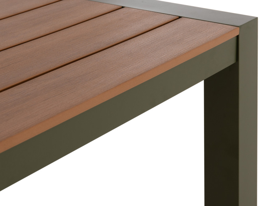 ΤΡΑΠΕΖΙ ΕΞΩΤ.ΧΩΡΟΥ GOYA HM6059.07 ΑΛΟΥΜΙΝΙΟ ΣE OLIVE GREEN & POLYWOOD 160X80Χ75Υεκ.