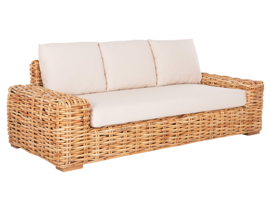 ΚΑΝΑΠΕΣ ΤΡΙΘΕΣΙΟΣ ΕΞ.ΧΩΡΟΥ TROPEL HM9808 ΞΥΛΟ MANGO-RATTAN ΦΥΣΙΚΟ-ΛΕΥΚΑ ΜΑΞΙΛΑΡΙΑ 216x88x85Υεκ