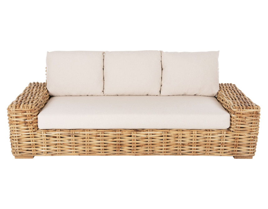 ΚΑΝΑΠΕΣ ΤΡΙΘΕΣΙΟΣ ΕΞ.ΧΩΡΟΥ TROPEL HM9808 ΞΥΛΟ MANGO-RATTAN ΦΥΣΙΚΟ-ΛΕΥΚΑ ΜΑΞΙΛΑΡΙΑ 216x88x85Υεκ