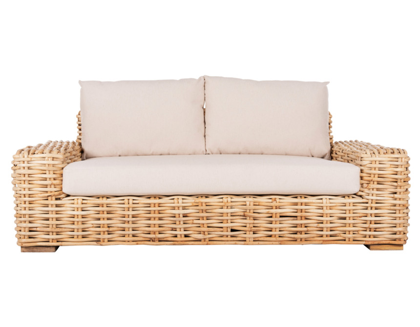 ΚΑΝΑΠΕΣ 2-ΘΕΣΙΟΣ TROPEL HM9809 ΞΥΛΟ MANGO-RATTAN ΦΥΣΙΚΟ-ΛΕΥΚΑ ΜΑΞΙΛΑΡΙΑ 192x88x70-85Υεκ.