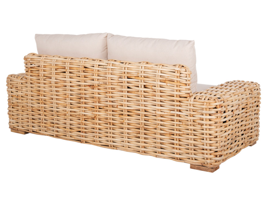 ΚΑΝΑΠΕΣ 2-ΘΕΣΙΟΣ TROPEL HM9809 ΞΥΛΟ MANGO-RATTAN ΦΥΣΙΚΟ-ΛΕΥΚΑ ΜΑΞΙΛΑΡΙΑ 192x88x70-85Υεκ.