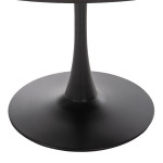 ΤΡΑΠΕΖΙ ΤΡΑΠΕΖΑΡΙΑΣ ROLLO HM9422.12 ΣΤΡΟΓΓΥΛΟ BLACK MARBLE Φ120x74Yεκ.